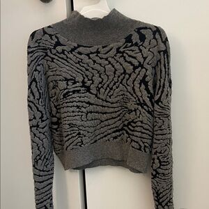 Kerisma Gray and Black Textured Women's Sweater